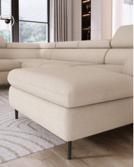 Narożnik Rayo XL, funkcja spania, pojemnik, regulowane zagłówki, Wersal