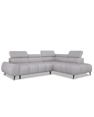 Narożnik Santo L, elektrycznie wysuwane siedzisko, regulowane zagłówki, Wersal