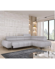 Narożnik Santo L, elektrycznie wysuwane siedzisko, regulowane zagłówki, Wersal