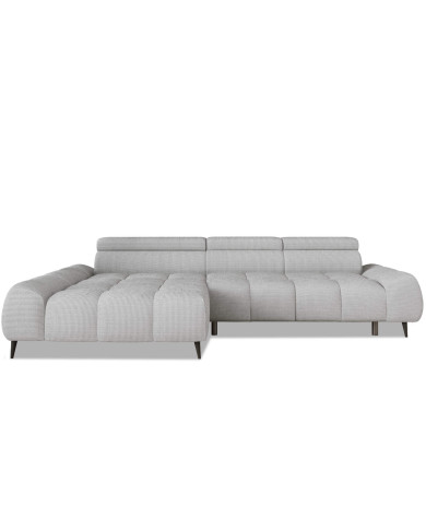 Narożnik Santo S, elektrycznie wysuwane siedzisko, regulowane zagłówki, Wersal