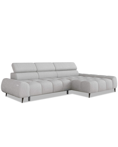 Narożnik Santo S, elektrycznie wysuwane siedzisko, regulowane zagłówki, Wersal