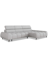 Narożnik Santo S, elektrycznie wysuwane siedzisko, regulowane zagłówki, Wersal