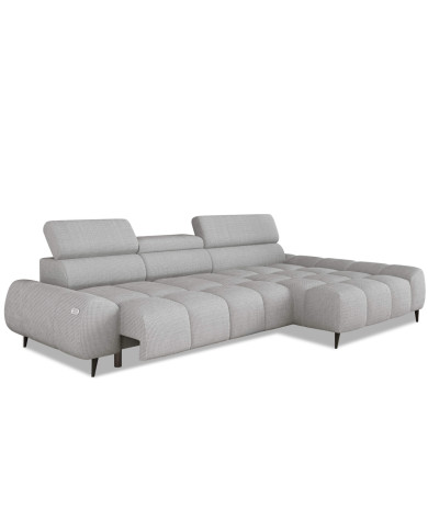 Narożnik Santo S, elektrycznie wysuwane siedzisko, regulowane zagłówki, Wersal