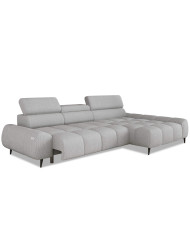 Narożnik Santo S, elektrycznie wysuwane siedzisko, regulowane zagłówki, Wersal