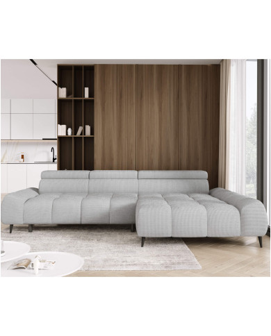 Narożnik Santo S, elektrycznie wysuwane siedzisko, regulowane zagłówki, Wersal