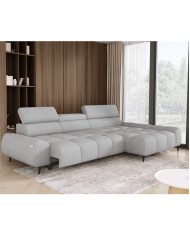 Narożnik Santo S, elektrycznie wysuwane siedzisko, regulowane zagłówki, Wersal