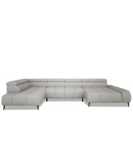 Narożnik Santo XL, elektrycznie wysuwane siedzisko, regulowane zagłówki, Wersal