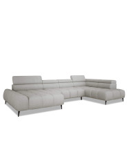 Narożnik Santo XL, elektrycznie wysuwane siedzisko, regulowane zagłówki, Wersal