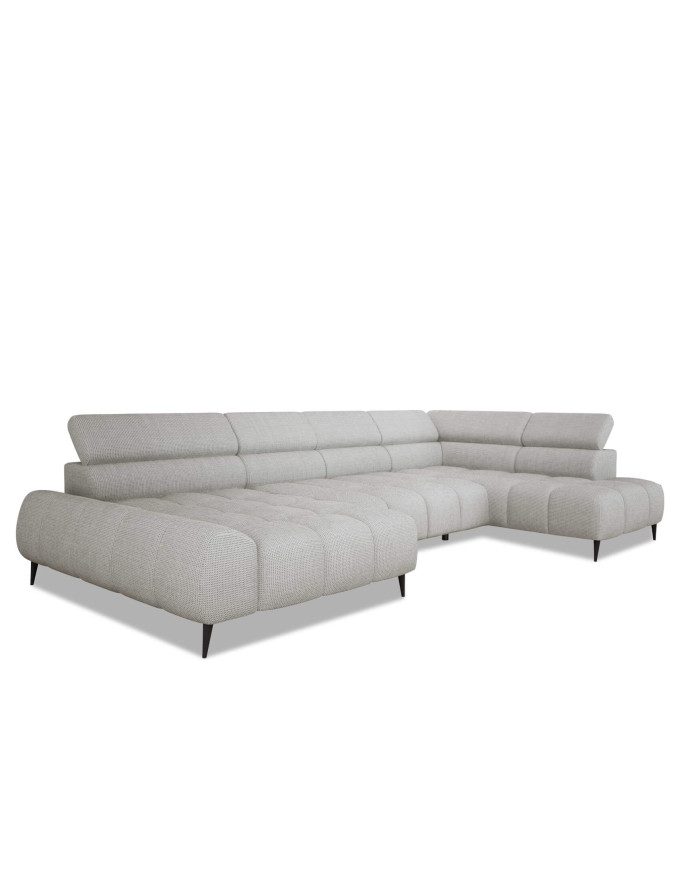 Narożnik Santo XL, elektrycznie wysuwane siedzisko, regulowane zagłówki, Wersal