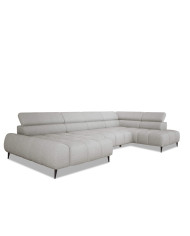 Narożnik Santo XL, elektrycznie wysuwane siedzisko, regulowane zagłówki, Wersal