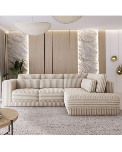 Narożnik Tirana, luźne poduchy oparciowe i lędźwiowe, Wersal