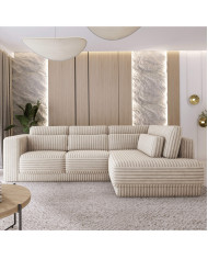 Narożnik Tirana, luźne poduchy oparciowe i lędźwiowe, Wersal