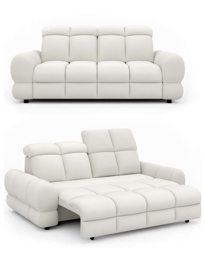 Sofa Tollo 2E, elektrycznie wysuwane siedzisko, regulowane zagłówki, Wersal