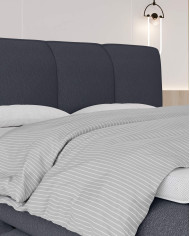 Łóżko kontynentalne Alberto 160x200 cm, boxspring, tapicerowane, materace, pojemniki, Wersal