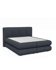 Łóżko kontynentalne Alberto 180x200 cm, boxspring, tapicerowane, materace, pojemniki, Wersal
