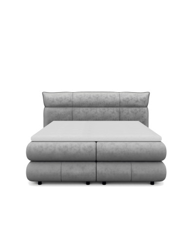 Łóżko kontynentalne Carmelo 180x200 cm, boxspring, tapicerowane, materace, pojemniki, Wersal