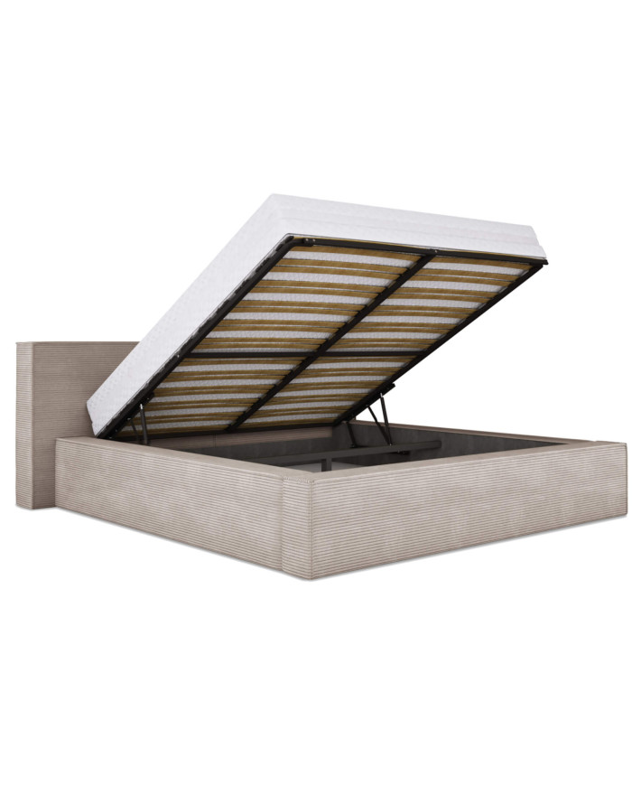 Łóżka tapicerowane DOHA 160x200 cm, stelaż, pojemnik, Wersal