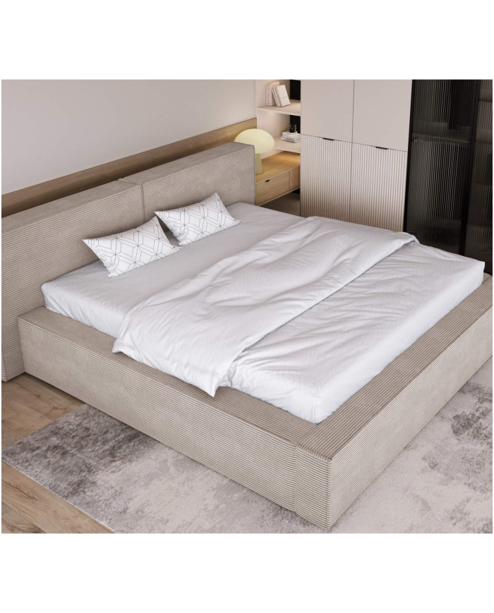 Łóżka tapicerowane DOHA 160x200 cm, stelaż, pojemnik, Wersal