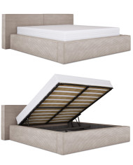 Łóżka tapicerowane DOHA 180x200 cm, stelaż, pojemnik, Wersal