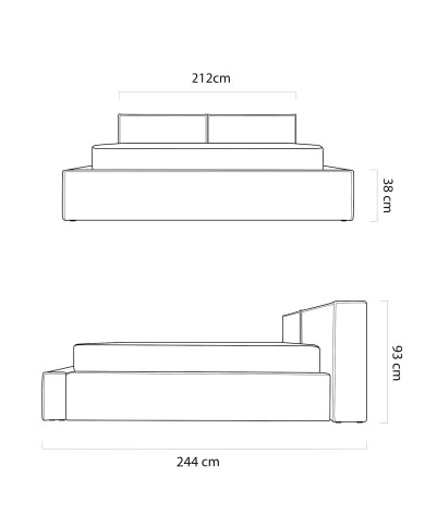 Łóżka tapicerowane DOHA SR 160x200 cm, Wersal