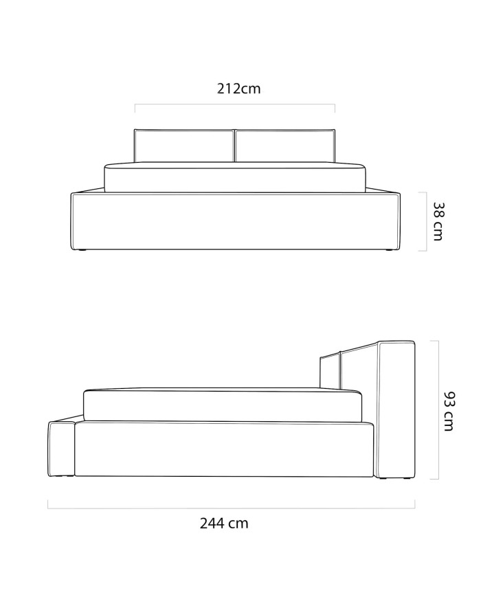 Łóżka tapicerowane DOHA SR 160x200 cm, Wersal