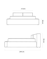Łóżka tapicerowane DOHA SR 160x200 cm, Wersal