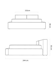 Łóżka tapicerowane DOHA SR 180x200 cm, Wersal