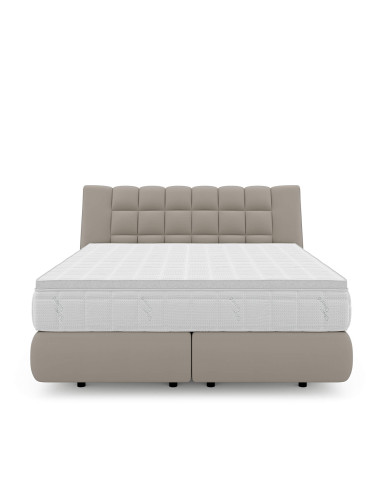 Łóżko kontynentalne Diuna 160x200, materac zintegrowany z topperem, Wersal