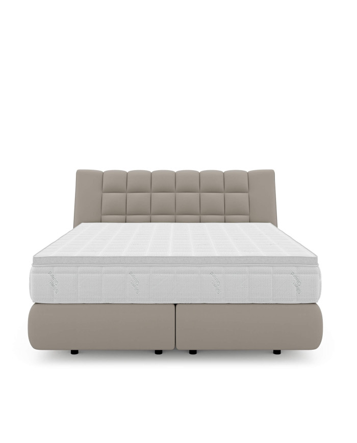 Łóżko kontynentalne Diuna 160x200, materac zintegrowany z topperem, Wersal