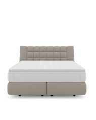 Łóżko kontynentalne Diuna 160x200, materac zintegrowany z topperem, Wersal