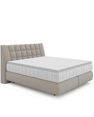 Łóżko kontynentalne Diuna 160x200, materac zintegrowany z topperem, Wersal