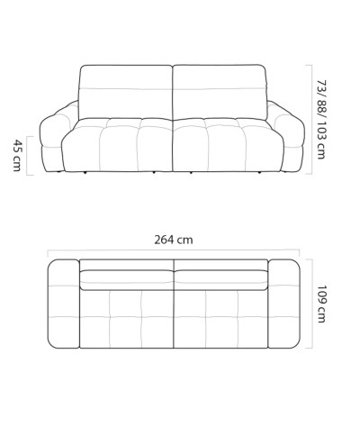 Bigsofa Mateo, elektrycznie wysuwane siedzisko, regulowane zagłówki, Wersal