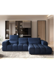 Narożnik Lagos S, regulowane oparcia, wysuwane elektrycznie siedzisko, pojemnik, Wersal