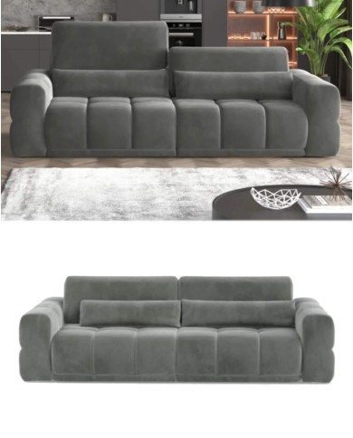 Sofa Lagos 3E, elektrycznie wysuwane siedzisko, regulowane manualnie oparcia, Wersal