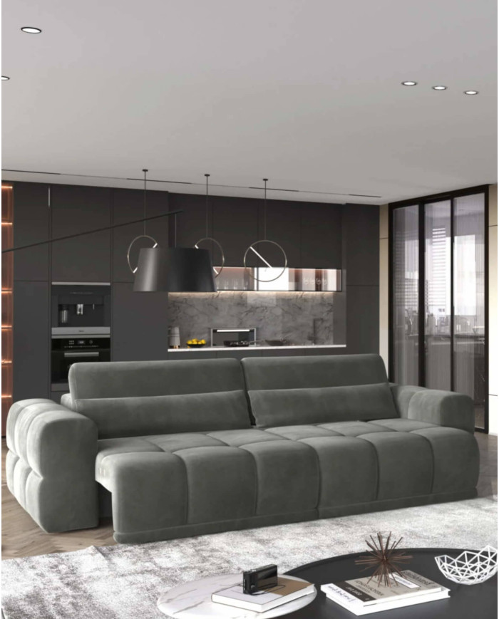 Sofa Lagos 3E, elektrycznie wysuwane siedzisko, regulowane manualnie oparcia, Wersal