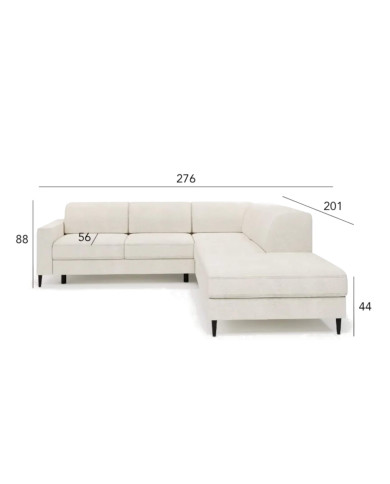 Narożnik Alma Zamknięty, S2F+E+OTM, funkcja spania, pojemnik, COMFORTEO
