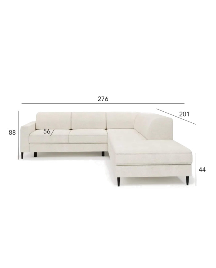 Narożnik Alma Zamknięty, S2F+E+OTM, funkcja spania, pojemnik, COMFORTEO
