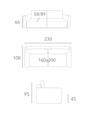 Sofa Navone, funkcja spania, pojemnik, COMFORTEO