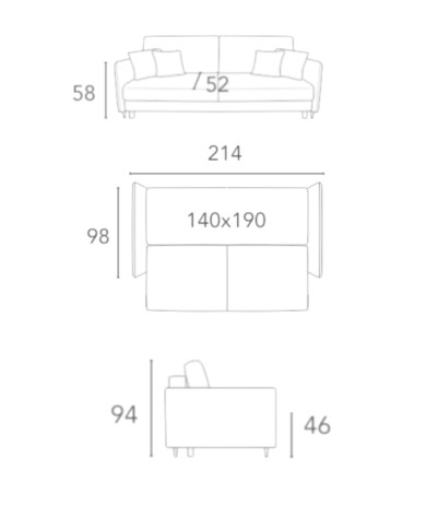 Sofa Vigo, funkcja spania, pojemnik, COMFORTEO