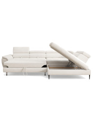 Narożnik Empoli L, funkcja spania, pojemnik, przestawne oparcia, regulowane zagłówki, WERSAL