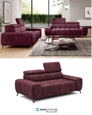 Sofa Palladio 3, regulowane zagłówki, Wersal