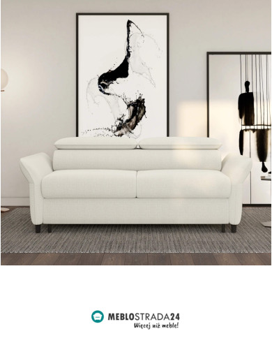 Sofa Manzo 120, włoska funkcja spania, materac, regulowane zagłówki, Wersal