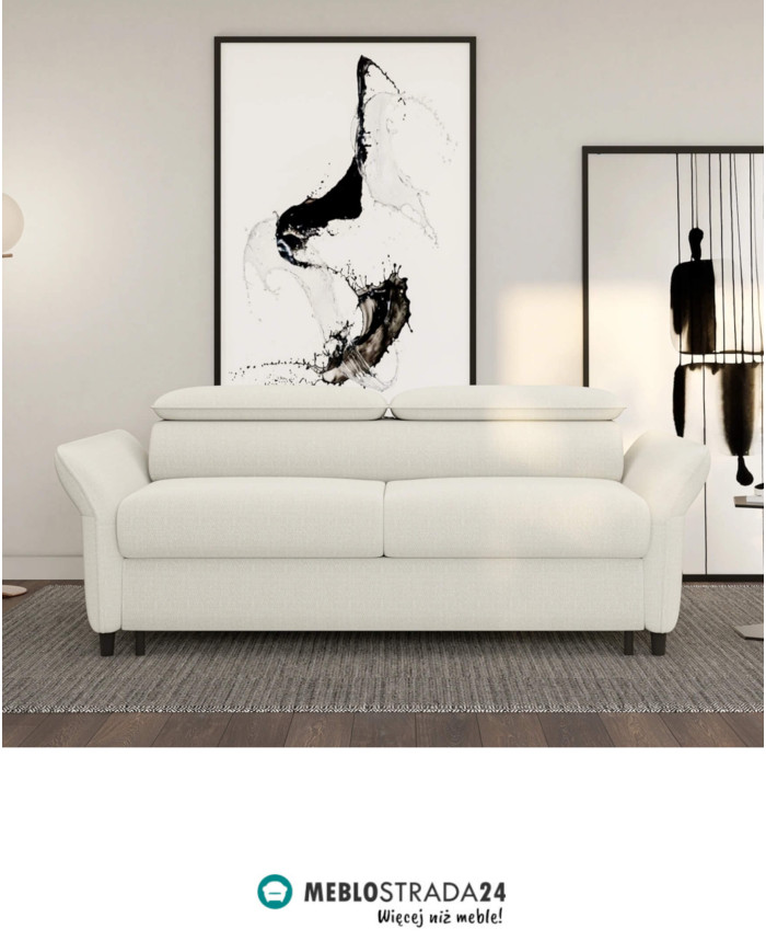 Sofa Manzo 120, włoska funkcja spania, materac, regulowane zagłówki, Wersal