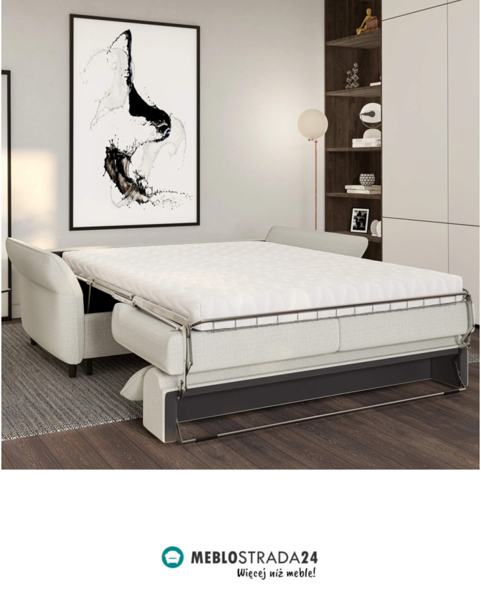 Sofa Manzo 120, włoska funkcja spania, materac, regulowane zagłówki, Wersal