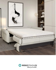 Sofa Manzo 120, włoska funkcja spania, materac, regulowane zagłówki, Wersal