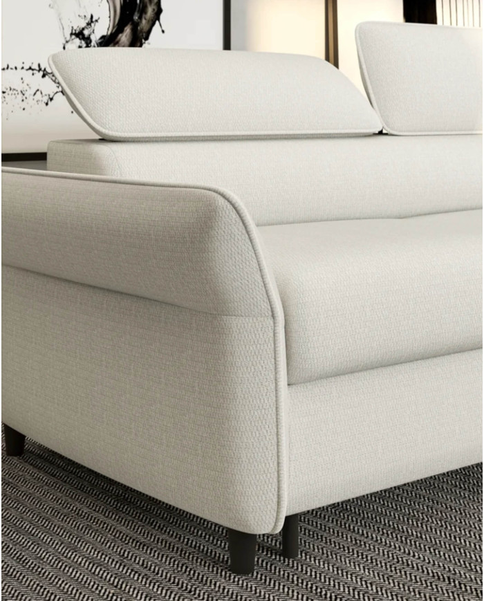 Sofa Manzo 120, włoska funkcja spania, materac, regulowane zagłówki, Wersal