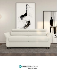 Sofa Manzo 140, włoska funkcja spania, materac, regulowane zagłówki, Wersal