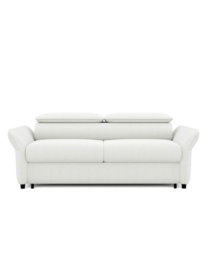 Sofa Manzo 160, włoska funkcja spania, materac, regulowane zagłówki, Wersal