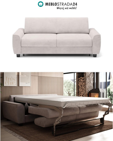 Sofa Monza 160, włoska funkcja spania, materac, Wersal