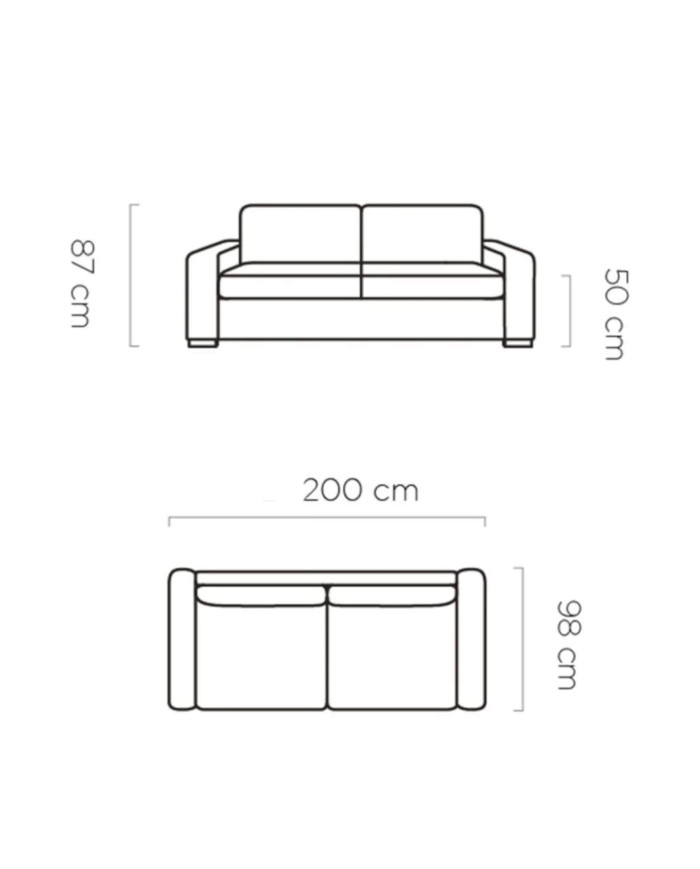 Sofa Vanilla 140, włoska funkcja spania, materac, Wersal